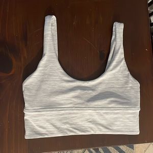 Lululemon sports bra striped grey/white size 6
